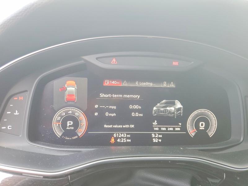 2019 Audi Q8 მანქანა იყიდება აუქციონზე, vin: WA1AVAF19KD010334, აუქციონის ნომერი: 66126926