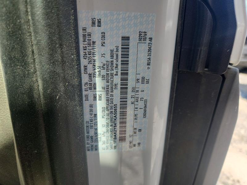 66304376 :رقم المزاد ، 1FBAX2Y84TKA50855 vin ، 2026 Ford Transit مزاد بيع