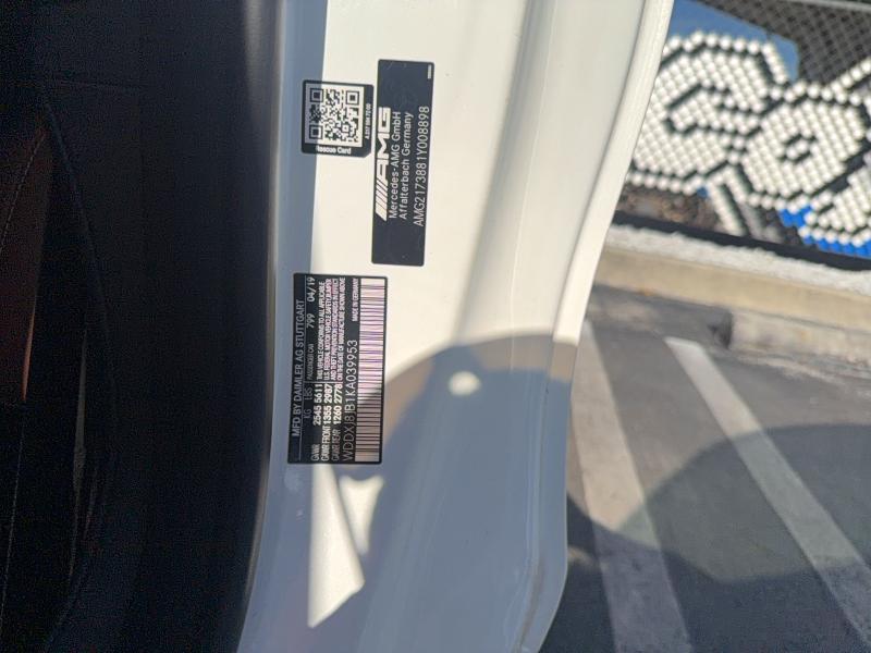 66177256 :رقم المزاد ، WDDXJ8JB1KA039953 vin ، 2019 Mercedes-benz S مزاد بيع