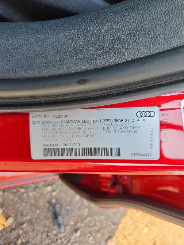 Aukcja sprzedaży 2013 Audi A6, vin: WAUGFAFC1DN114910, numer aukcji: 63317026