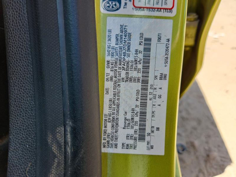 61450736 :رقم المزاد ، 3FADP4BJ7DM140971 vin ، 2013 Ford Fiesta مزاد بيع