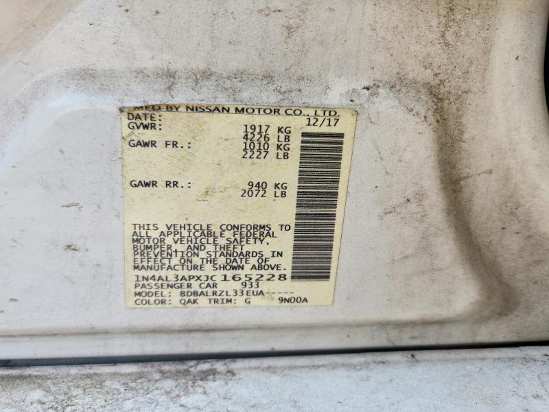 Aukcja sprzedaży 2018 Nissan Altima, vin: 1N4AL3APXJC165228, numer aukcji: 64633956