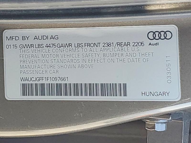 Aukcja sprzedaży 2015 Audi A3, vin: WAUCJGFF1F1097661, numer aukcji: 64448096