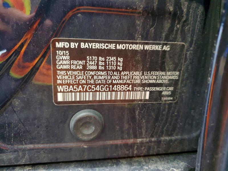 Продаж на аукціоні авто 2016 Bmw 528, vin: WBA5A7C54GG148864, номер лоту: 65706596