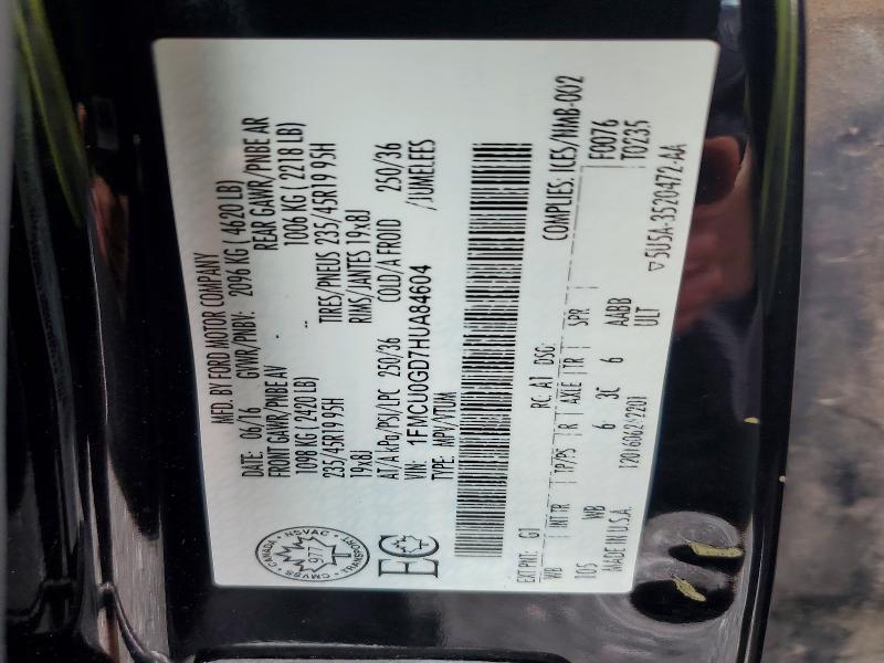 Aukcja sprzedaży 2017 Ford Escape, vin: 1FMCU0GD7HUA84604, numer aukcji: 65283656