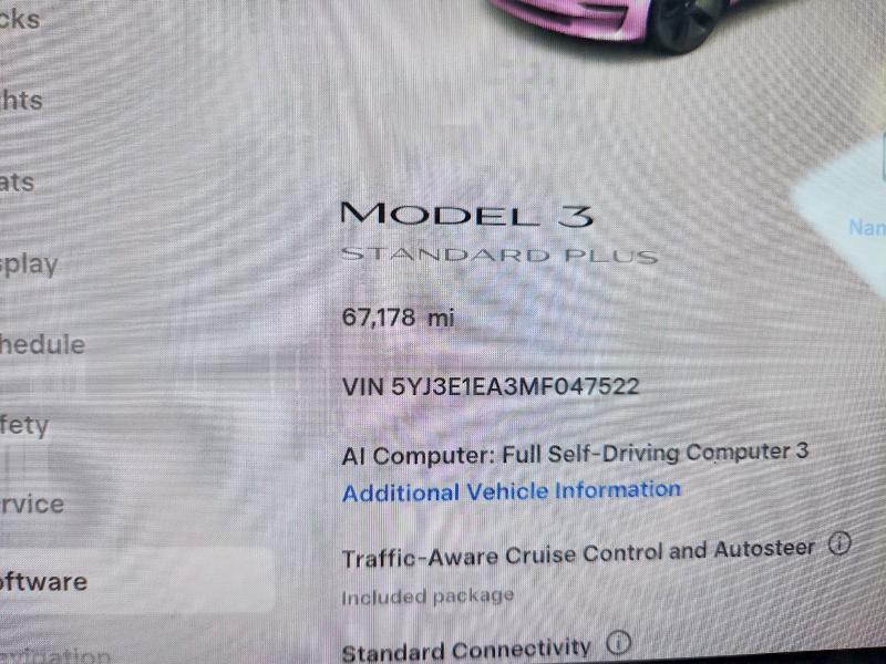 Auction sale of the 2021 Tesla Model 3, vin: 5YJ3E1EA3MF047522, lot number: 64533546