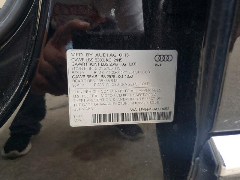 Aukcja sprzedaży 2015 Audi Q5, vin: WA1LFAFP4FA090482, numer aukcji: 64555766