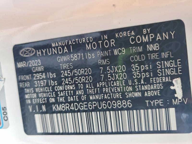 Aukcja sprzedaży 2023 Hyundai Palisade, vin: KM8R4DGE6PU609886, numer aukcji: 65207396