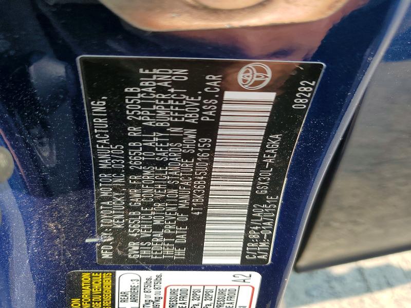 Продажа на аукционе авто 2005 Toyota Avalon, vin: 4T1BK36B45U016159, номер лота: 63777086