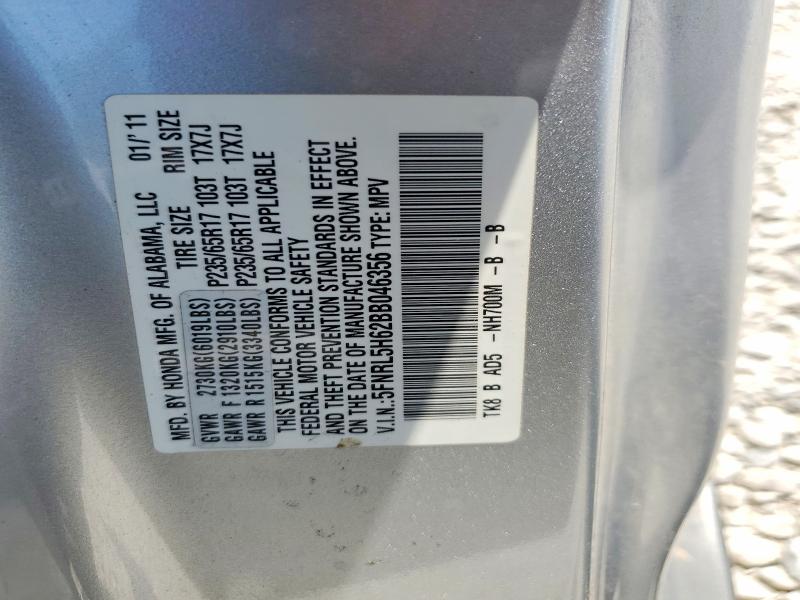 Продаж на аукціоні авто 2011 Honda Odyssey, vin: 5FNRL5H62BB046356, номер лоту: 63472726