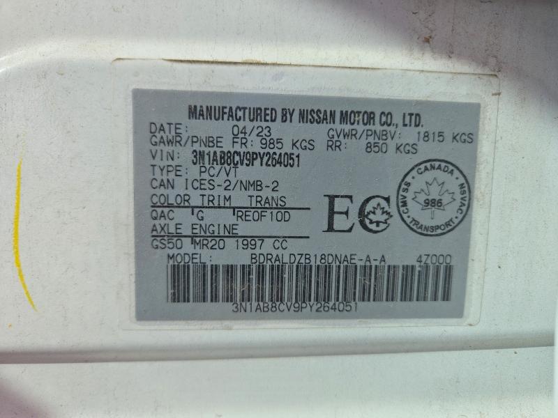Aukcja sprzedaży 2023 Nissan Sentra, vin: 3N1AB8CV9PY264051, numer aukcji: 67337916
