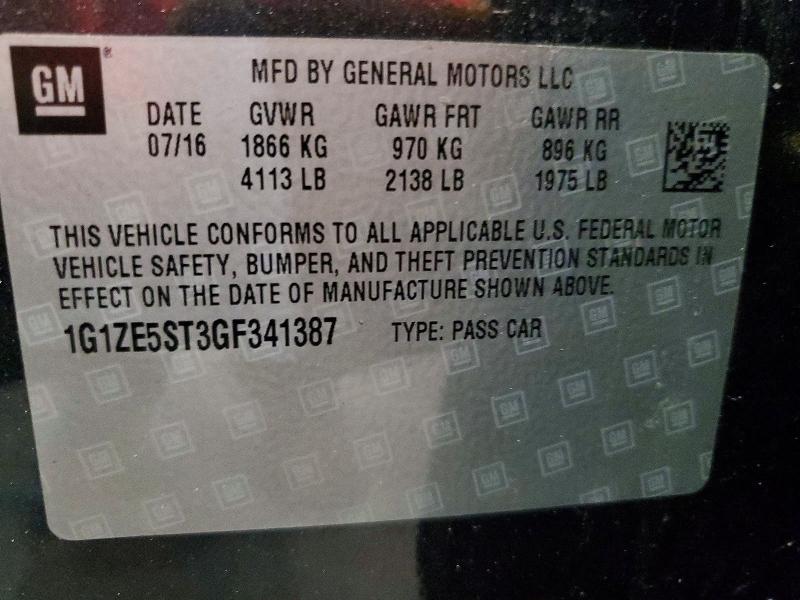 Продажа на аукционе авто 2016 Chevrolet Malibu, vin: 1G1ZE5ST3GF341387, номер лота: 64576426