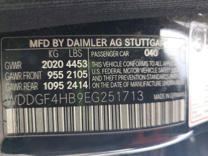 2014 Mercedes-benz C მანქანა იყიდება აუქციონზე, vin: WDDGF4HB9EG251713, აუქციონის ნომერი: 66959096