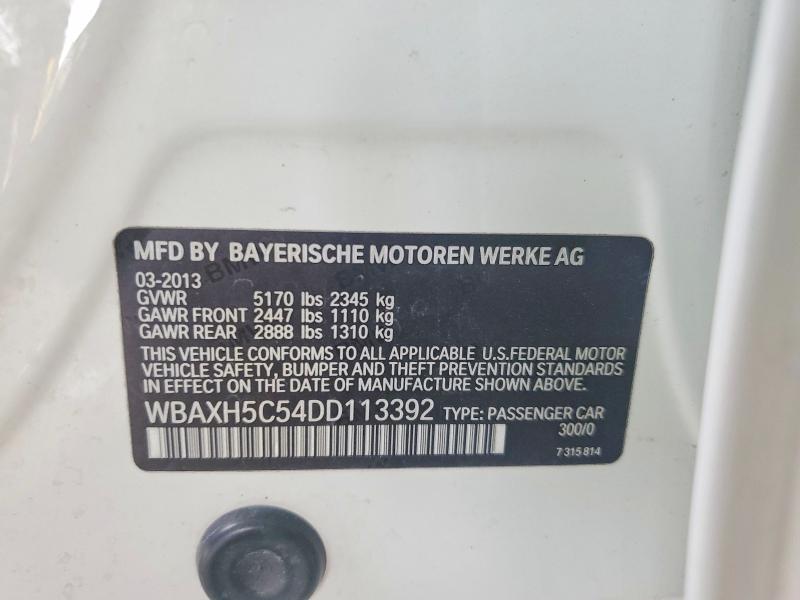 65163006 :رقم المزاد ، WBAXH5C54DD113392 vin ، 2013 Bmw 528 مزاد بيع