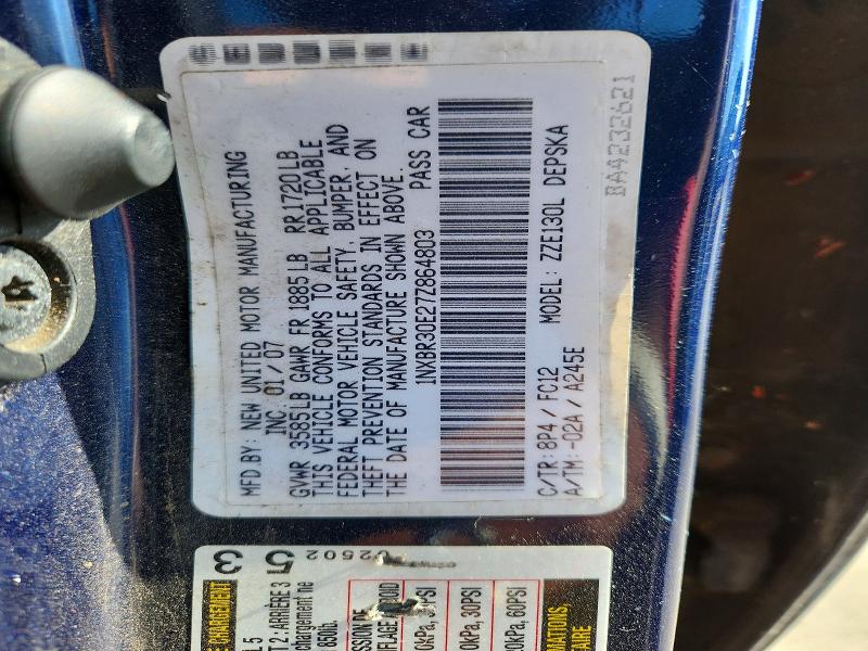 64000706 :رقم المزاد ، 1NXBR30E27Z864803 vin ، 2007 Toyota Corolla مزاد بيع