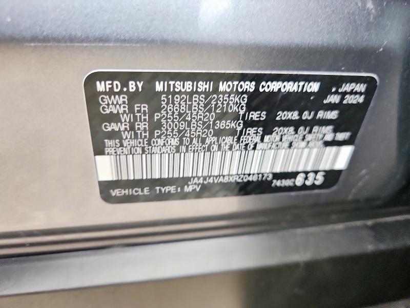Aukcja sprzedaży 2024 Mitsubishi Outlander, vin: JA4J4VA8XRZ046173, numer aukcji: 63593796
