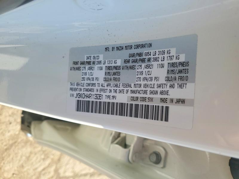 Продаж на аукціоні авто 2024 Mazda Cx-90, vin: JM3KKDHA4R1139361, номер лоту: 63668746