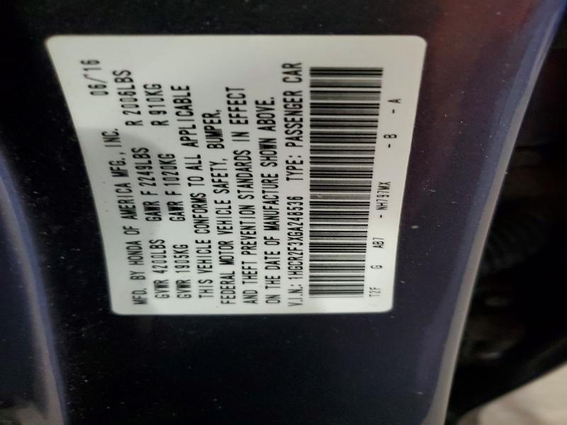 Aukcja sprzedaży 2016 Honda Accord, vin: 1HGCR2F3XGA248536, numer aukcji: 63566066