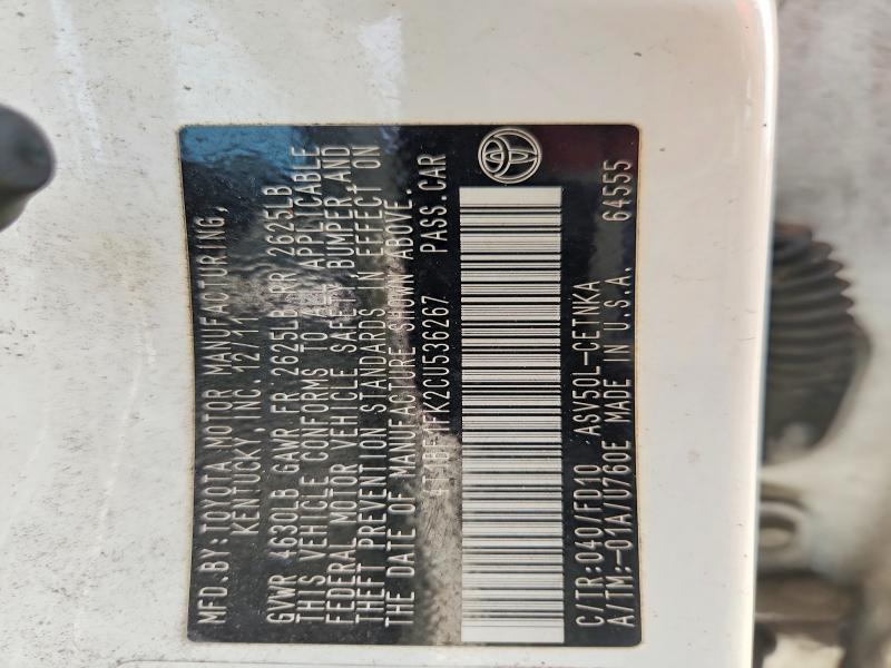 2012 Toyota Camry მანქანა იყიდება აუქციონზე, vin: 4T1BF1FK2CU536267, აუქციონის ნომერი: 64734026