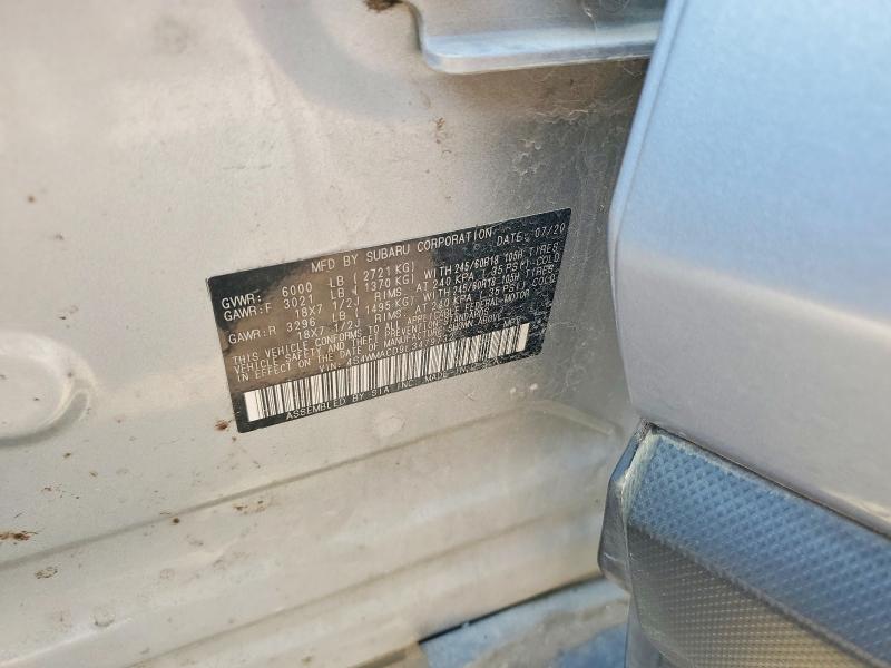 64334026 :رقم المزاد ، 4S4WMACD9L3479732 vin ، 2020 Subaru Ascent مزاد بيع