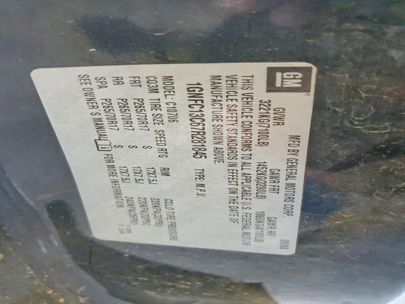 2007 Chevrolet Tahoe მანქანა იყიდება აუქციონზე, vin: 1GNFC13C67R281845, აუქციონის ნომერი: 66804666