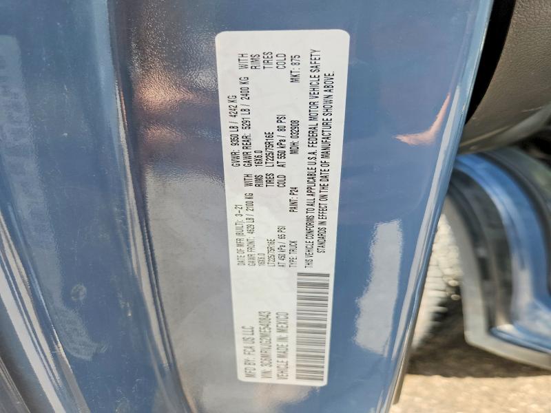 66550106 :رقم المزاد ، 3C6MRVJG2ME540843 vin ، 2021 Ram Promaster 3500 مزاد بيع