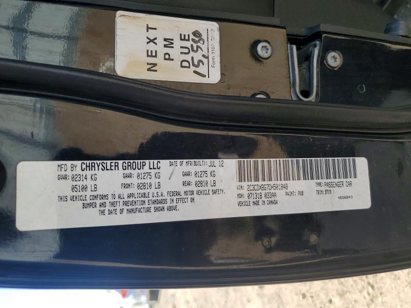 Aukcja sprzedaży 2013 Dodge Charger, vin: 2C3CDXBG7DH501848, numer aukcji: 66130696