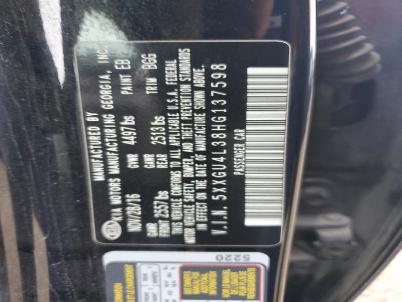 2017 Kia Optima მანქანა იყიდება აუქციონზე, vin: 5XXGU4L38HG137598, აუქციონის ნომერი: 64147236