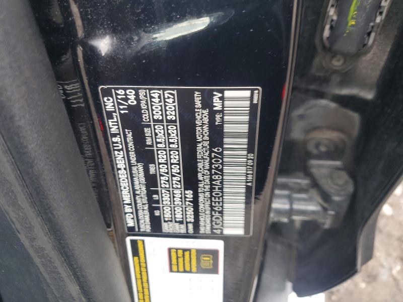 63829786 :رقم المزاد ، 4JGDF6EE0HA873076 vin ، 2017 Mercedes-benz Gls مزاد بيع