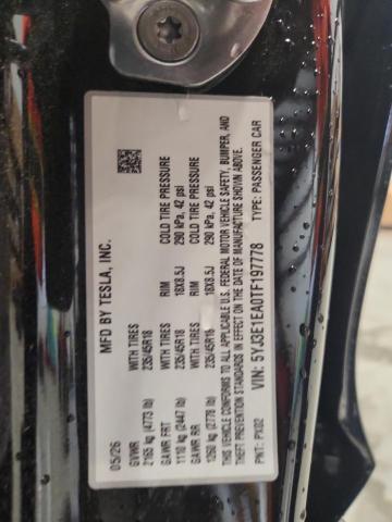 Продаж на аукціоні авто 2026 Tesla Model 3, vin: 5YJ3E1EA0TF197778, номер лоту: 62549356