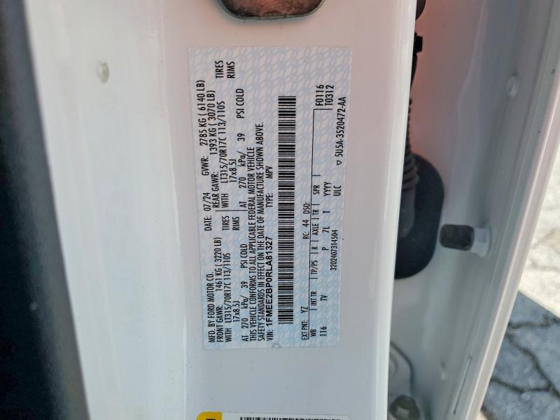 66104376 :رقم المزاد ، 1FMEE2BP0RLA81327 vin ، 2024 Ford Bronco مزاد بيع