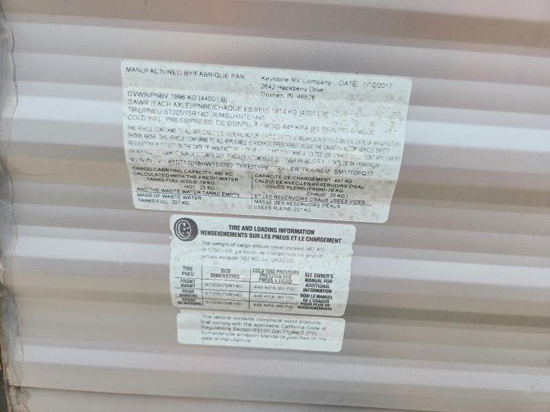 Продаж на аукціоні авто 2017 Keystone Springdale, vin: 4YDT17018HW153792, номер лоту: 66722076