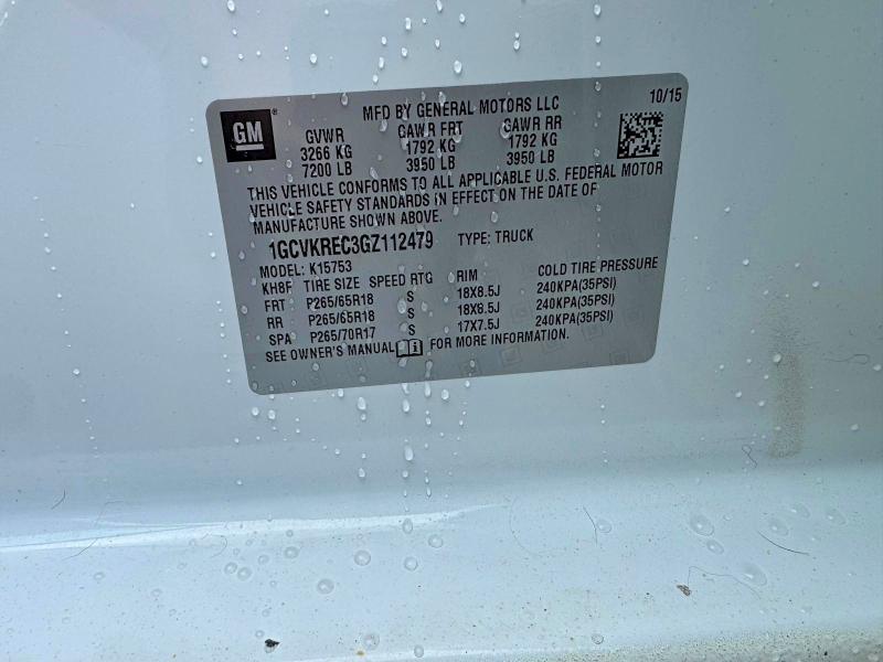 Aukcja sprzedaży 2016 Chevrolet Silverado, vin: 1GCVKREC3GZ112479, numer aukcji: 64015766