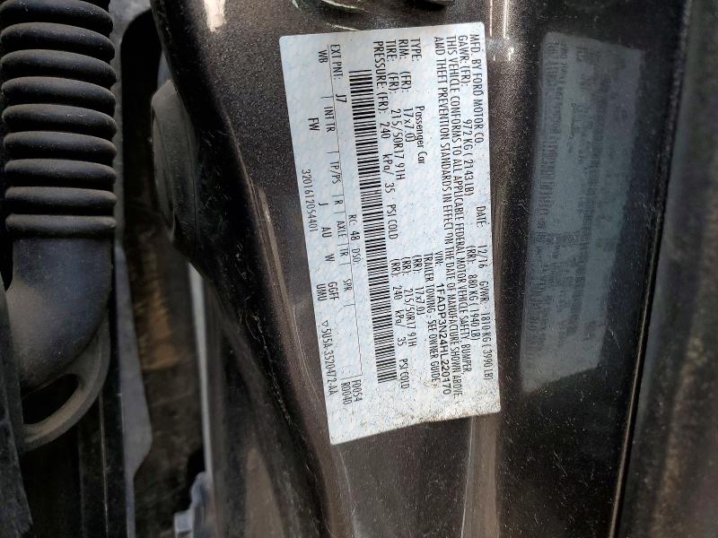 64898696 :رقم المزاد ، 1FADP3N24HL220170 vin ، 2017 Ford Focus مزاد بيع