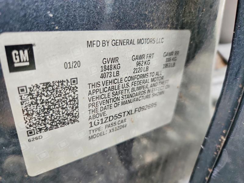 Aukcja sprzedaży 2020 Chevrolet Malibu, vin: 1G1ZD5STXLF092695, numer aukcji: 66484356