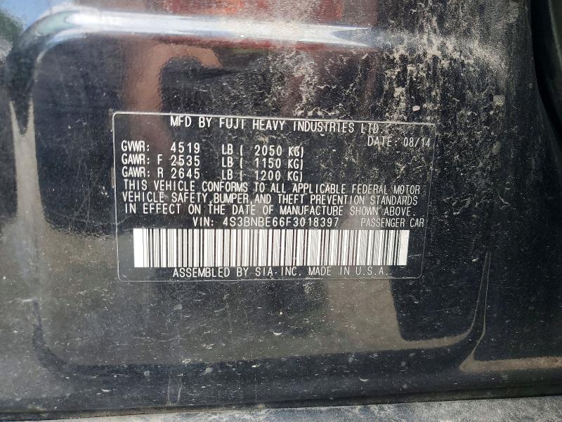 63770306 :رقم المزاد ، 4S3BNBE66F3018397 vin ، 2015 Subaru Legacy مزاد بيع