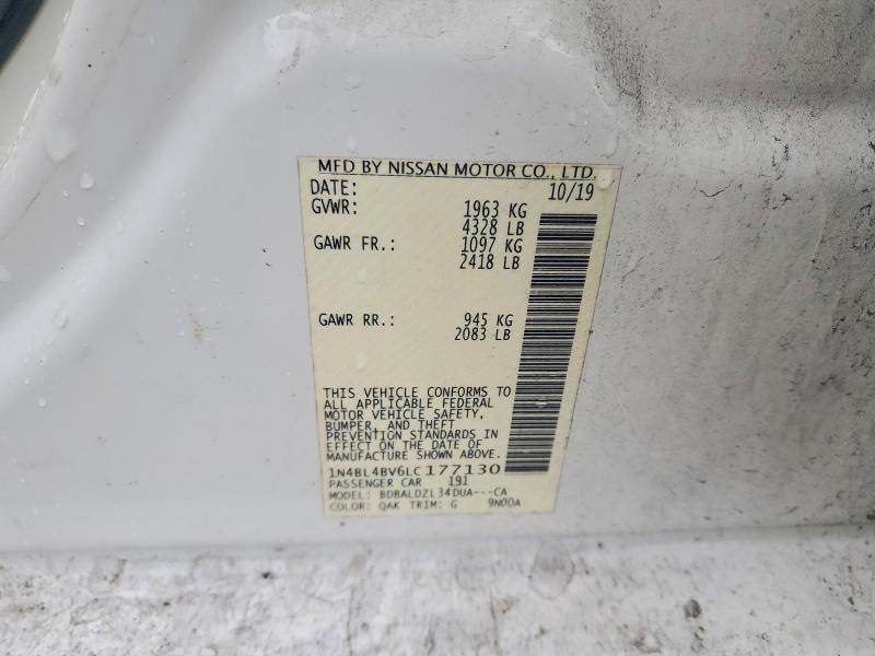 2020 Nissan Altima მანქანა იყიდება აუქციონზე, vin: 1N4BL4BV6LC177130, აუქციონის ნომერი: 66413346