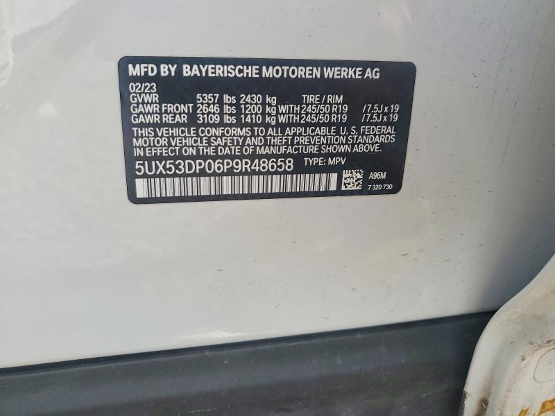 Aukcja sprzedaży 2023 Bmw X3, vin: 5UX53DP06P9R48658, numer aukcji: 63668876