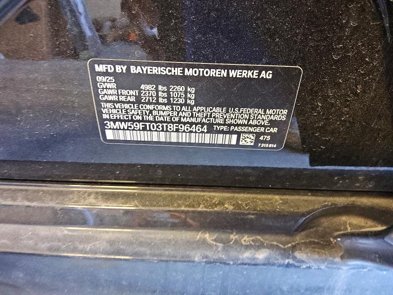 Продаж на аукціоні авто 2026 Bmw M340i, vin: 3MW59FT03T8F96464, номер лоту: 64887936