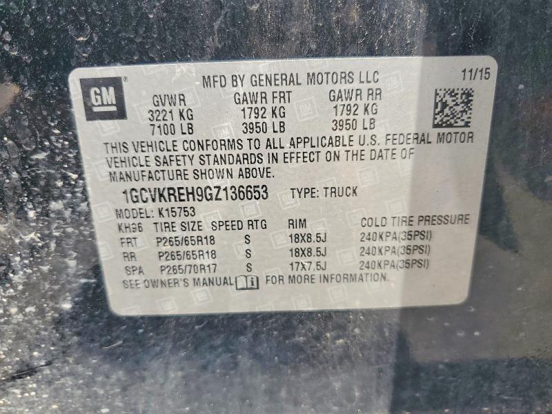 Продажа на аукционе авто 2016 Chevrolet Silverado, vin: 1GCVKREH9GZ136653, номер лота: 66193136