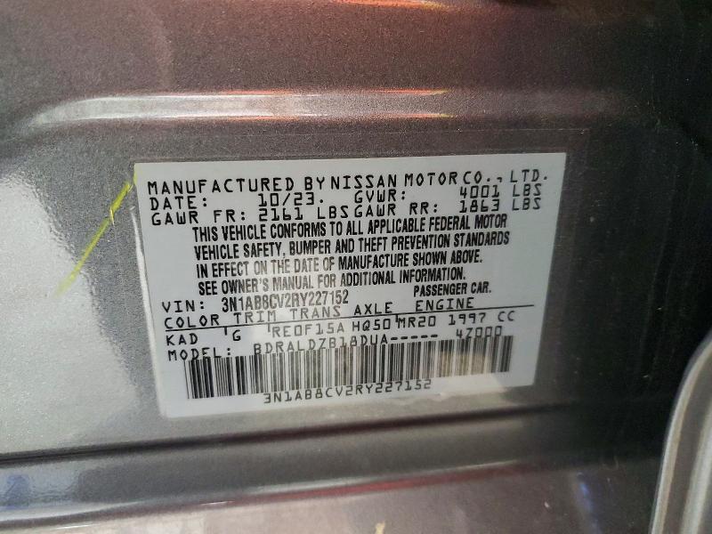 65935516 :رقم المزاد ، 3N1AB8CV2RY227152 vin ، 2024 Nissan Sentra مزاد بيع