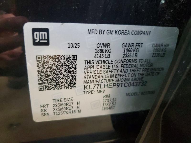 Aukcja sprzedaży 2026 Chevrolet Trax, vin: KL77LHEP9TC043732, numer aukcji: 63432026