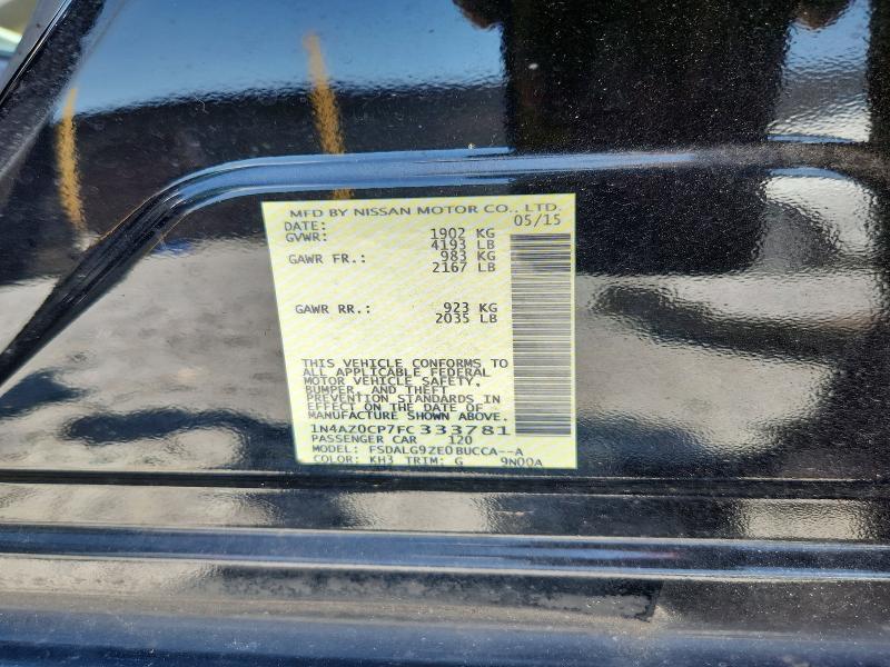 Aukcja sprzedaży 2015 Nissan Leaf, vin: 1N4AZ0CP7FC333781, numer aukcji: 66007096