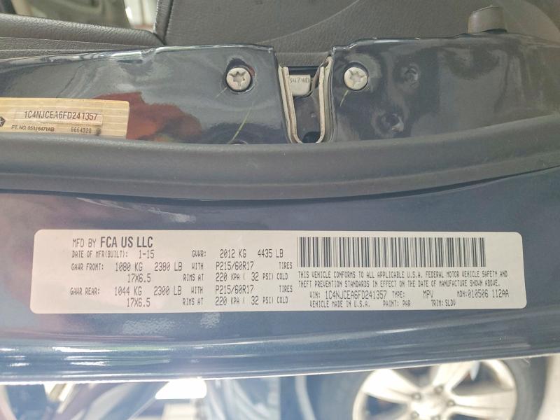 Продаж на аукціоні авто 2015 Jeep Compass, vin: 1C4NJCEA6FD241357, номер лоту: 65445666