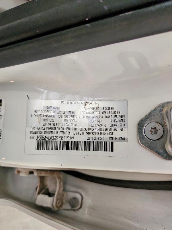 Aukcja sprzedaży 2010 Mazda Cx-9, vin: JM3TB2MA0A0224786, numer aukcji: 65267756