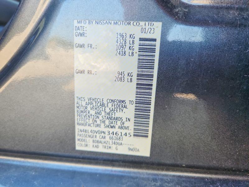 Aukcja sprzedaży 2023 Nissan Altima, vin: 1N4BL4DV0PN346145, numer aukcji: 65723026