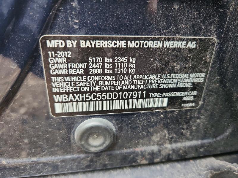 Продажа на аукционе авто 2013 Bmw 528, vin: WBAXH5C55DD107911, номер лота: 64657086