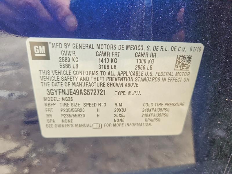 Продажа на аукционе авто 2010 Cadillac Srx, vin: 3GYFNJE49AS572721, номер лота: 64593256