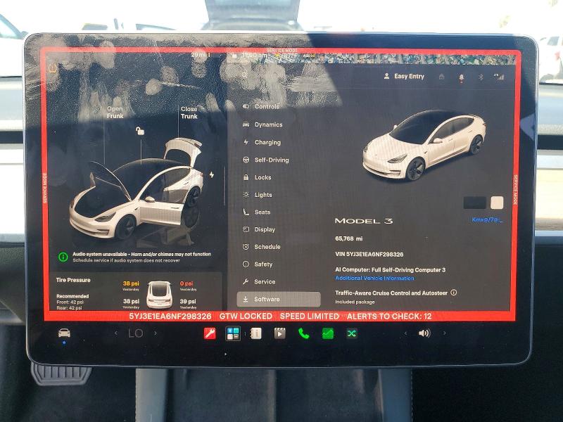 Продажа на аукционе авто 2022 Tesla Model 3, vin: 5YJ3E1EA6NF298326, номер лота: 64289596