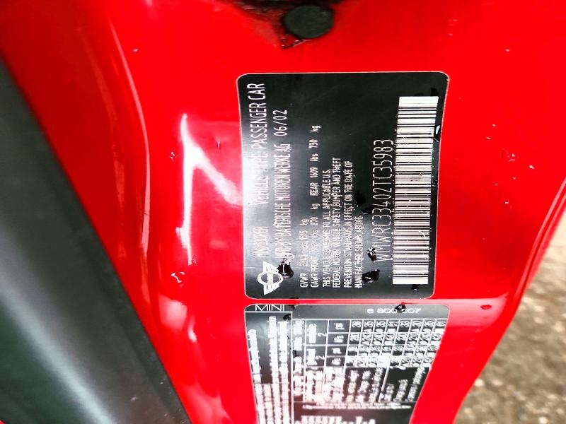 Aukcja sprzedaży 2002 Mini Cooper, vin: WMWRC33402TC35983, numer aukcji: 64538546
